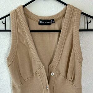 💋PrettyLittleThing Beige Dress